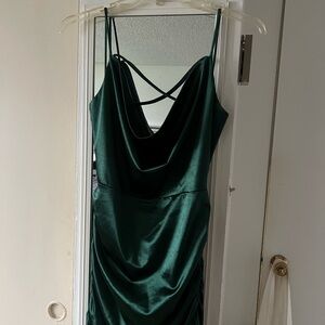 Windsor Deep Green Backless Dress